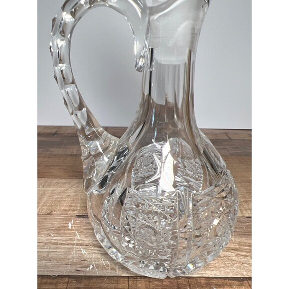 RARE Vintage American Brilliant Cut Glass Cruet Decanter With Stopper Beautiful - Picture 2 of 9